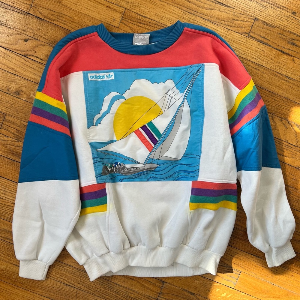 Vintage Mens ADIDAS REGATTA Sailing Sweatshirt